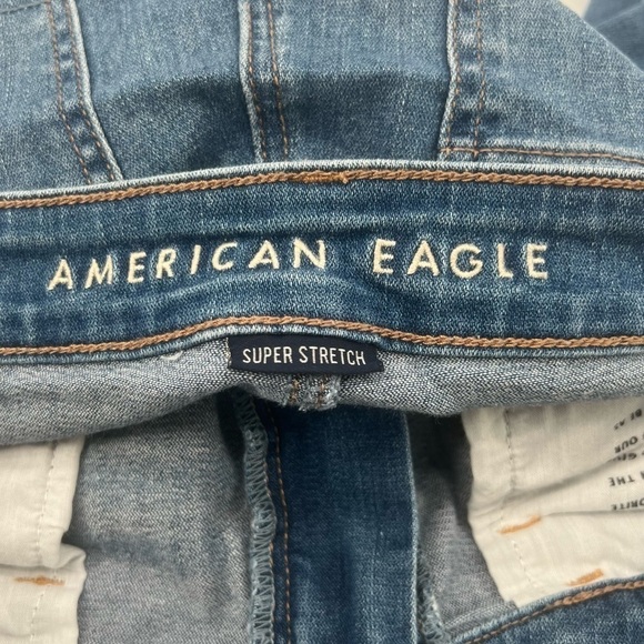 American Eagle Outfitters Hi Rise Distressed Crop Denim Jeggings Size 8 Women’s - Picture 2 of 6